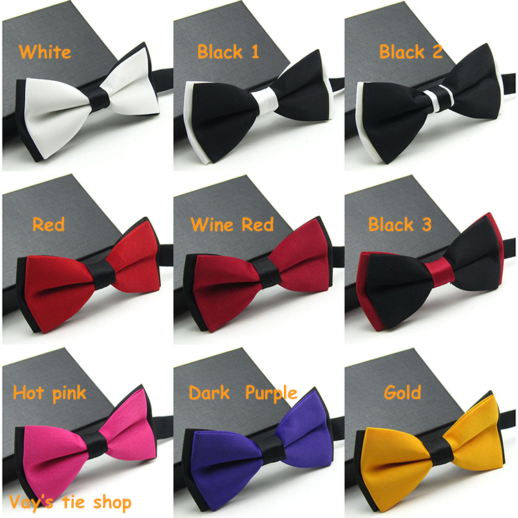 2014 Xmas Mens Fashion Tuxedo Classic Solid Color Adjustable Party Bar Bowtie Red Black White Green