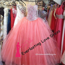 Sweetheart Rhinestones Heavy Beading Bodice Dropped Flowing Tulle Quinceanera Dresses Ball Gown Sexy Sixteen Dresses Girl Gown