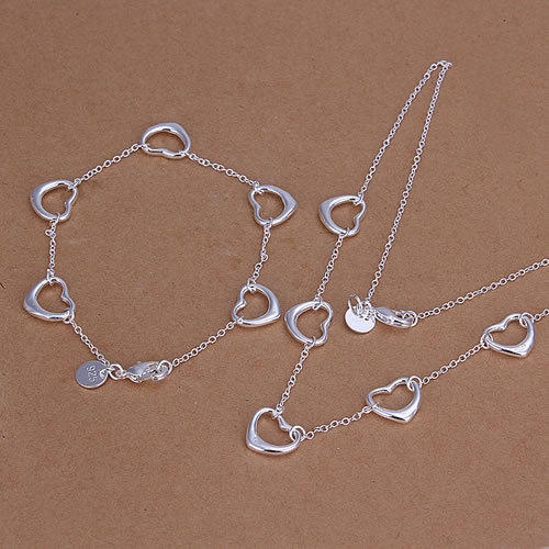 ... jewelry-set-fashion-jewelry-set-Five-Hollow-Heart-Bracelet-Necklace