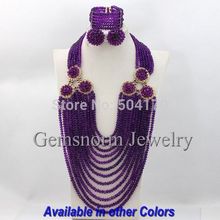 Colorful African Beads Jewelry Sets Nigerian Wedding Jewelry Sets Full Beads Indian Bridal Jewelry Sets Hot