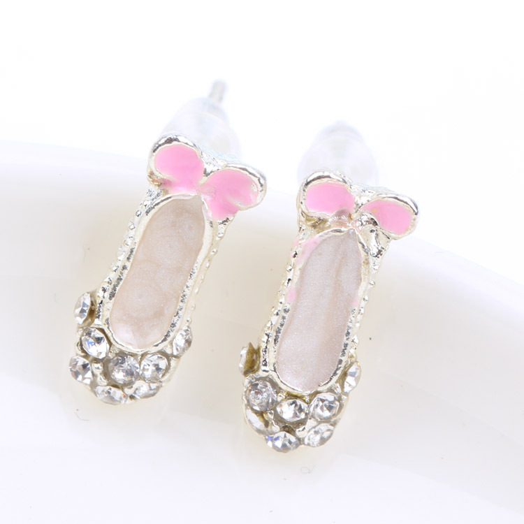 ... Studs-Pink-Bowknot-Crystal-Stud-Earrings-Women-Girls-Fashion-Jewelry