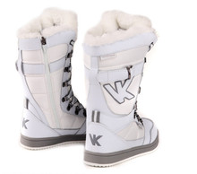  Winter fashion women genuine leather snow boots plush padded women flat botas waterproof snow boots