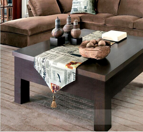 english English  style New Newspaper Bar  Table  Table Coffee Fashionable Runner,Modern table runner