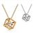 New Arrival Fashion Romantic Austrian Crystal Cube Pendant Necklace Silver Gold Plated Wholesale E-shine Jewelry TD0068