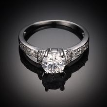 Exquisite gold plated Austrian crystal normal Marriage rings fashion jewelry gift wholesale ROXR175