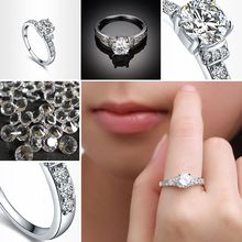 Exquisite gold plated Austrian crystal normal Marriage rings fashion jewelry gift wholesale ROXR175