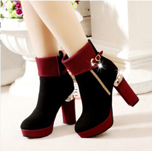 2015 Rubber Boots Top Fashion Freeshipping Pu Boots Ultra High with Thick with Martin Europe And