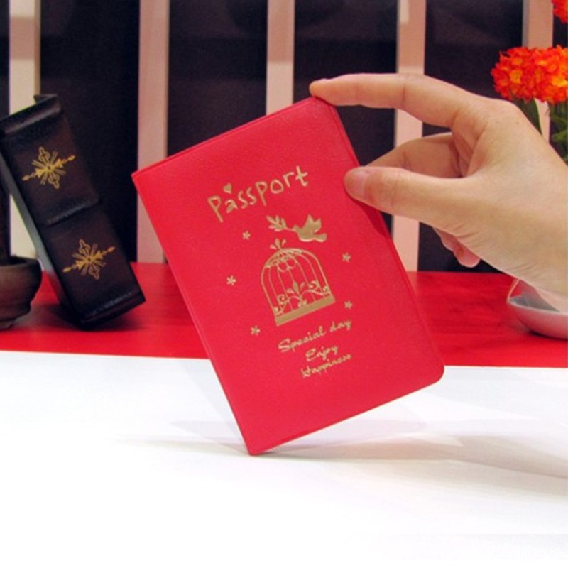 Гаджет  2014 Nice New Passport Credit ID Card Document Leather Holder Case Cover 3Colors None Камера и Сумки