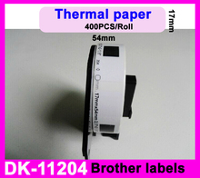 8x Rolls Brother Compatible label DK-11204 17x54mm with permanent holder Frames