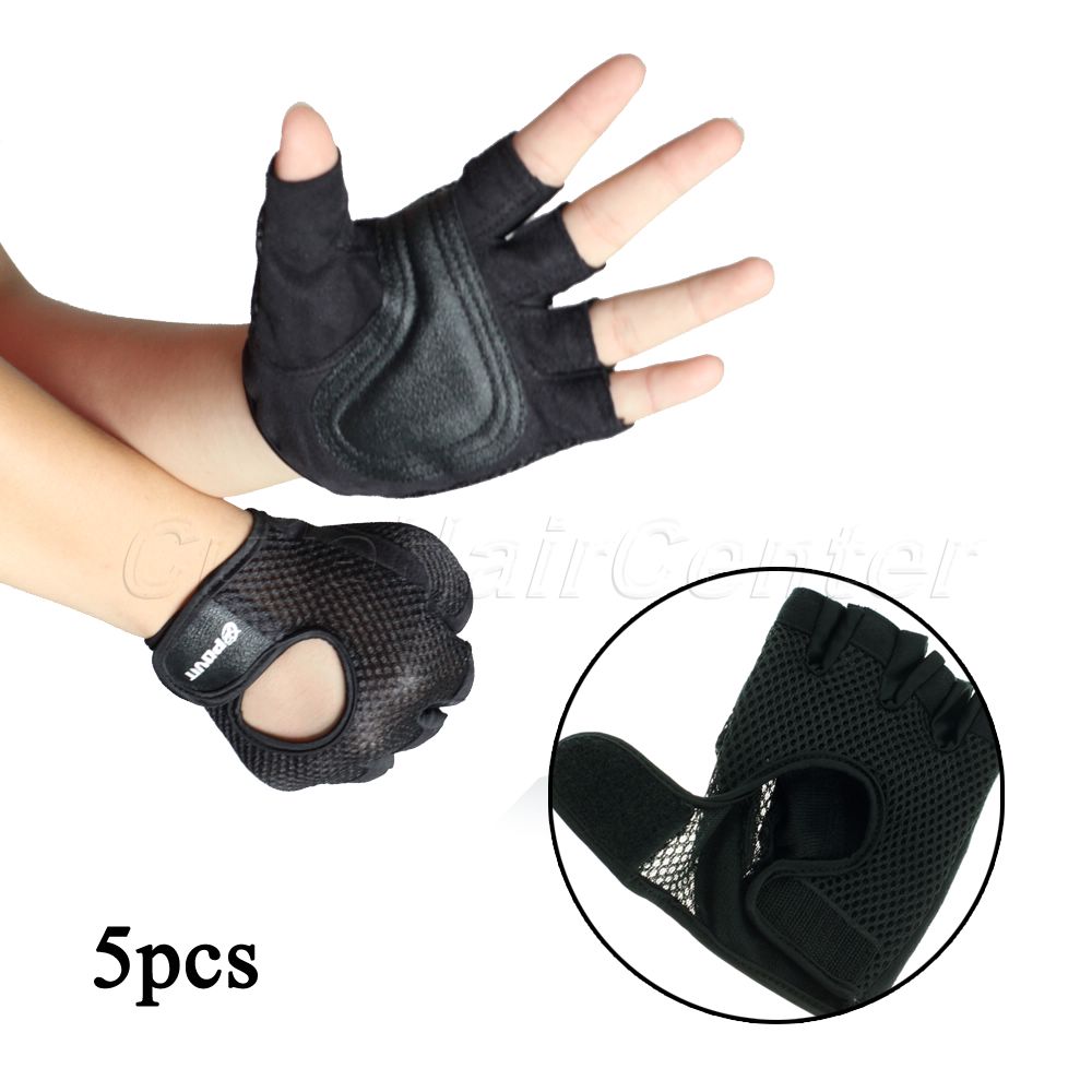 5PAIRS lot Wholesale Training Body Building Gym Weight Lifting Sport Gloves Exercise Slip Resistant Gloves For