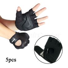 5PAIRS/lot Wholesale Training Body Building Gym Weight Lifting Sport Gloves Exercise Slip-Resistant Gloves For Men and Women
