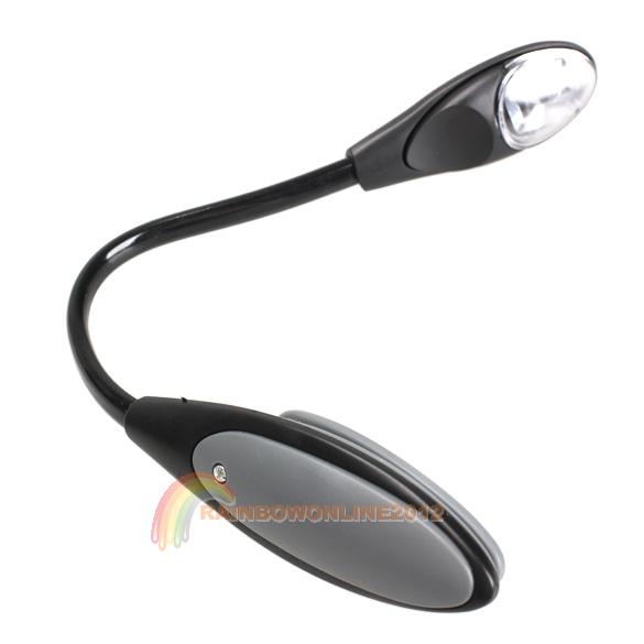 R1B1 Mini Flexible Clip On LED Light Lamp Bright for Laptop Reading Grey