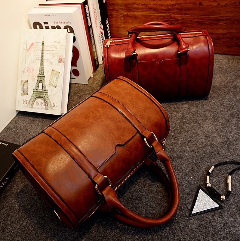 The European and American style restoring ancient ways handbag Simple fashion commuting bag Nostalgic female bag