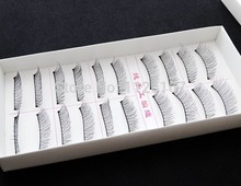 Free Shipping 10 pair/set natural long f false Eyelash