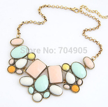 CHENXI Wholesale 2014 New Fashion Jewelry Five Colors Geometric Polygon Good Quality Alloy Women Necklace For Free Shipping