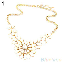 Women s Multicolor Resin Flower Crystal Pendant Collar Necklace Costume Jewelry necklaces pendants 1CYT