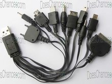 Free shipping China post (No track number) 10 in1 Multi-Function USB cable for phones