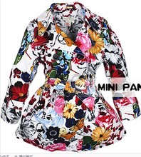 Super quality hot 2014 New brand children coat floral girls coat outerwear coats designer baby girls