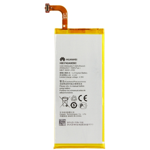 Newest Golden 2000mAh Replacement Mobile Phone Battery for Huawei Ascend P6