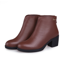 women s black Punk Rock Buckle Strap Chunky Heels Platform women s pumps Ankle Boots Shoes
