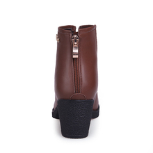 women s black Punk Rock Buckle Strap Chunky Heels Platform women s pumps Ankle Boots Shoes