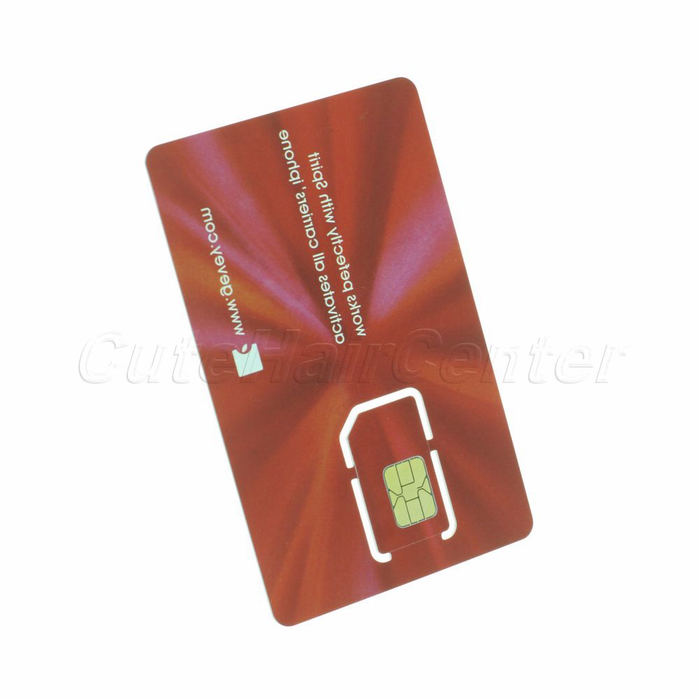2014 New Arrival Red Universal Activation Activate SIM Card for iPhone 2G 3G 3GS 4 Free