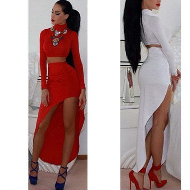 -Two-Piece-Outfits-Sexy-Turtleneck-2-Piece-Set-Bodycon-Bandage-Dress ...