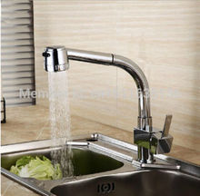 New Designed Chrome Brass Kitchen Faucet Sink Mixer Tap Single Handle Deck mounted