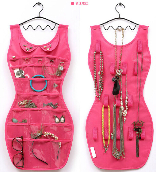 Sexy Jewelry Organizer Holder Dress Topdot magic s Dress jewelry storage bag small accessories rack for