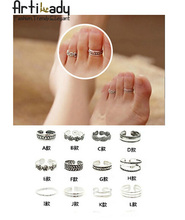 Artilady 12 options!  antic silver toe ring  fashion foot rings Women Jewelry