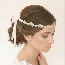 T1185 Luxury Rhinestone bridal headband hair accessories bridal headdress frontlet pearl jewelry wedding dress accessories