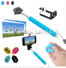 Mini Handheld Selfie Monopod + Bluetooth Remote Shutter + Phone Holder Clip For iPhone 4s 5s Galaxy S3 S4 S5 Note3 Camera