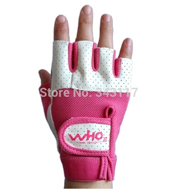 1pair Female women fitness sports gym half finger gloves for weightlifting dumbbell exercise wrist brace girls