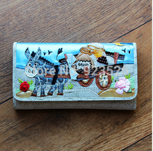 2014 Trend Vintage Colorant Match Brand Braccialini New Arrival TottyBlu Personality Women’s Long Design Wallet gift