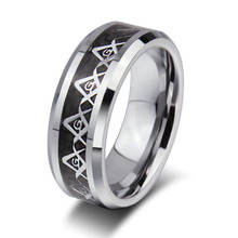 Masonic symbol Tungsten carbide rings for men and women engagement jewelry size 7 13
