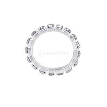 New 2014 Brand New Elastic Silver Tone Single Row Crystal Rhinestone Toe Ring Bridal Jewelry 3mm