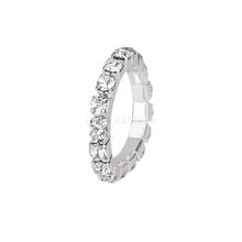 New 2014 Brand New Elastic Silver Tone Single Row Crystal Rhinestone Toe Ring Bridal Jewelry 3mm