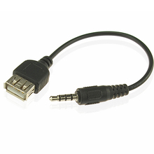 25cm 3.5mm Male car aux usb audio cable Cord mp3 adapter flash drive