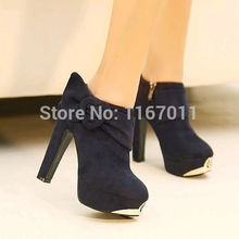 Free shipping 2014 autumn Fashion High Heels Platform boots Women Boots Sexy Thick heel Ankle Boots