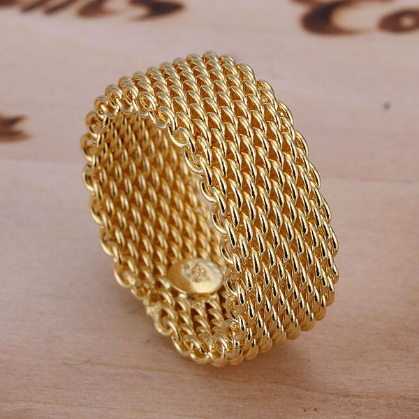 Hot sale 18K gold plated silver fashion female party jewelry Women wedding rings free shipping wholesale