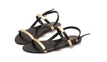 Women s cheap shoes 2014 summer fashion brand designer metal lacing sandals flat heel sandals female