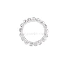 New 2014 Brand New Elastic Silver Tone 2 Row Crystal Rhinestone Toe Ring Bridal Jewelry Free