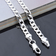wholesale price NEW ARRIVE fashion noble 925 sterling silver women men 4mm snake style Necklace jewelry