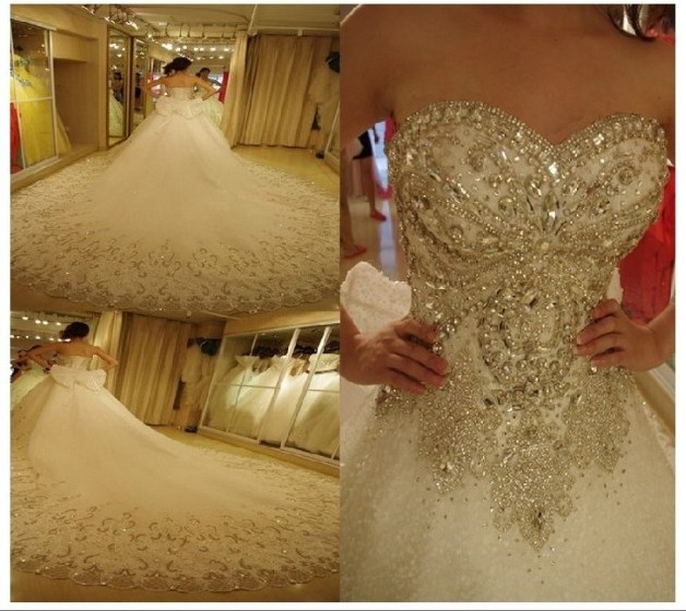 bridal gowns crystals