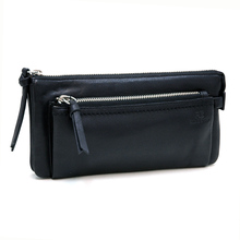 AG Classic Smooth Italian Leather Zipper Pouch Wallet