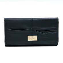 Anais Gvani Cadman Plaza Pleated Genuine Leather Wallet