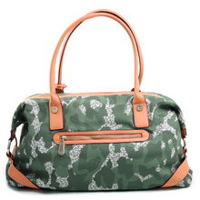Women s Large Camouflage Style Shoulder Bag w Gold Accents