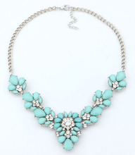 Jewelry Fashion 2014 New 3 Colors Shourouk Crystal Statement Necklace necklaces pendants For Woman 2015 New