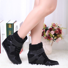 2014 direct selling medium(b,m) breathable pu new big size (35–40)women’s brand sneakers shoes boots 4colors free ship drop