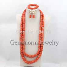 Fantastic Red Coral Beads Jewelry Set African Beads Necklace Set Fashion Costume Jewelry Set Free Shipping